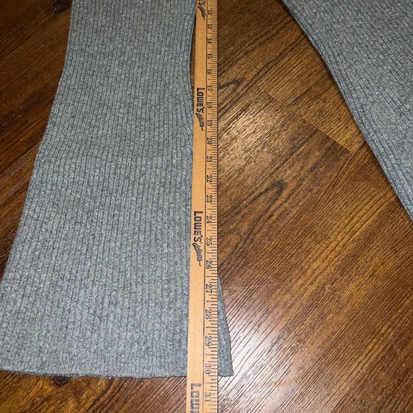 Abercrombie & Fitch Gray Sweater Knit Ribbed Flare Bootcut Stretch Pants Size M - Picture 7 of 7